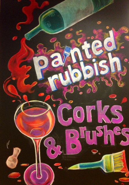 Chalk mural for Painted Rubbish